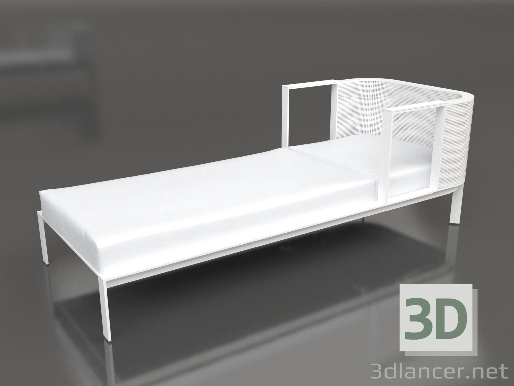 modello 3D Sdraio (Bianco) - anteprima