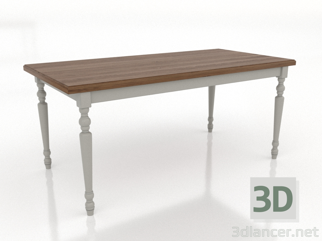3d модель Обеденный стол 1600х800 мм (RAL 7044, светлый орех) – превью 3d модель Обеденный стол 1600х800 мм (RAL 7044, светлый орех) – превью