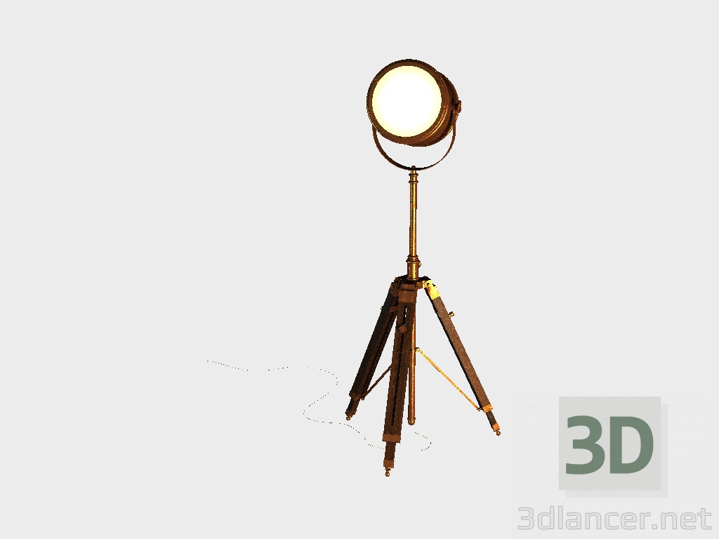 modèle 3D Lampe torchère (FL038-1BRS-raccourcir) - preview