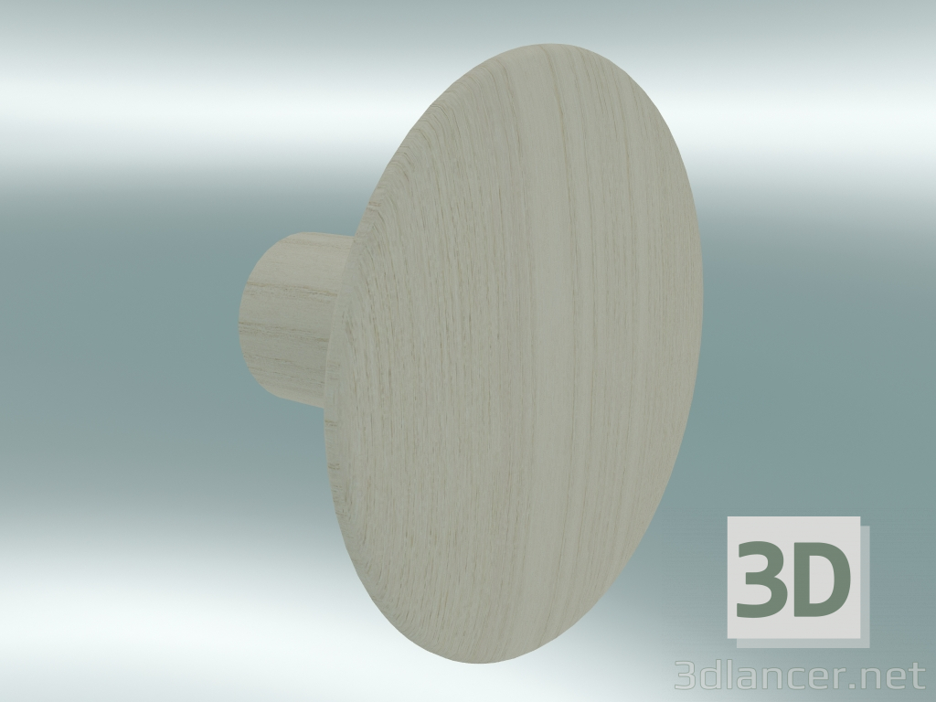 3d model Gancho para ropa Dots Wood (Ø6.5 cm, Fresno) - vista previa