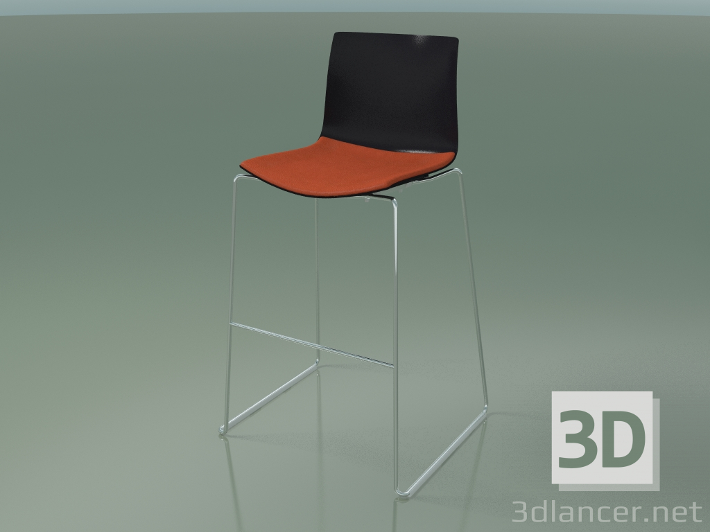 3D Modell Barhocker 0305 (auf der Rutsche, mit einem Kissen auf dem Sitz, Polypropylen PO00109) - Vorschau