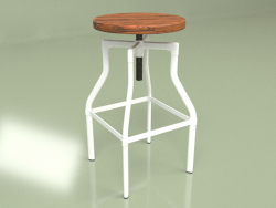 Tabouret de bar Machinist (blanc, saule massif)