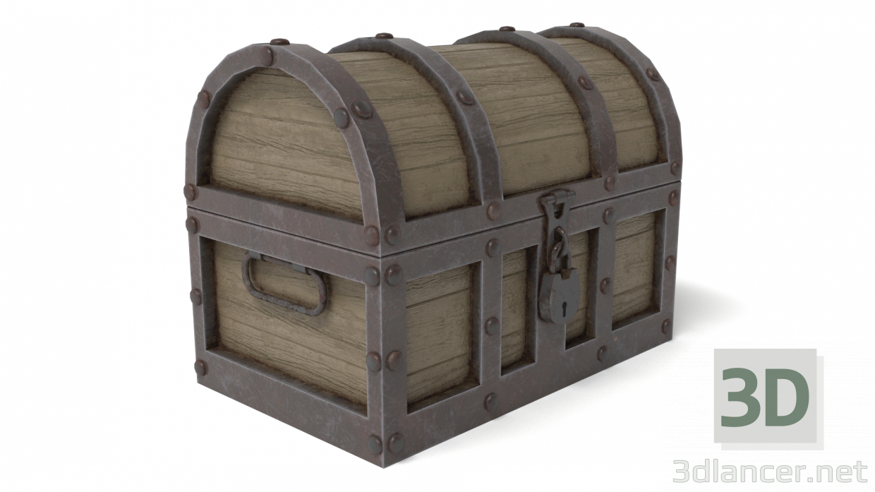 3d Old Chest model buy - render