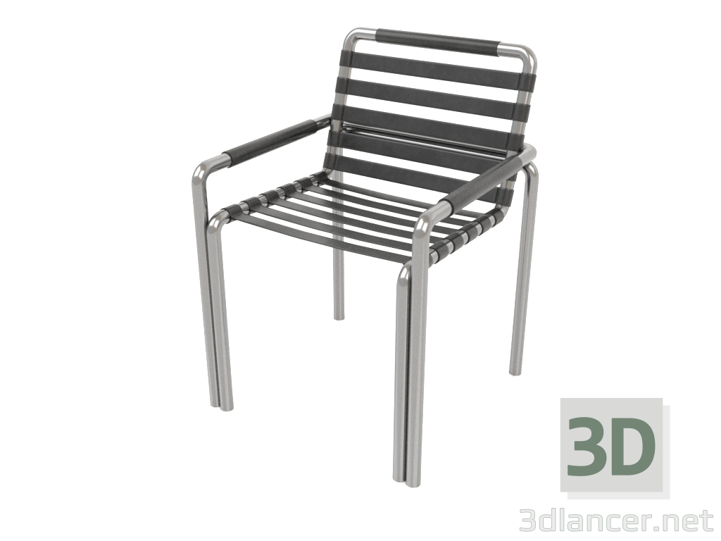 3d model Silla Happy Metal (NEGRO) - vista previa