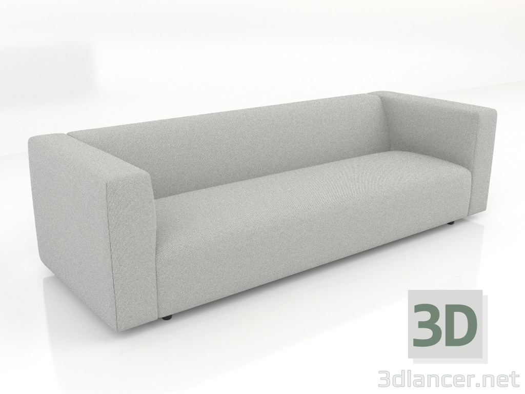 3d model 3-seater sofa (L) - preview