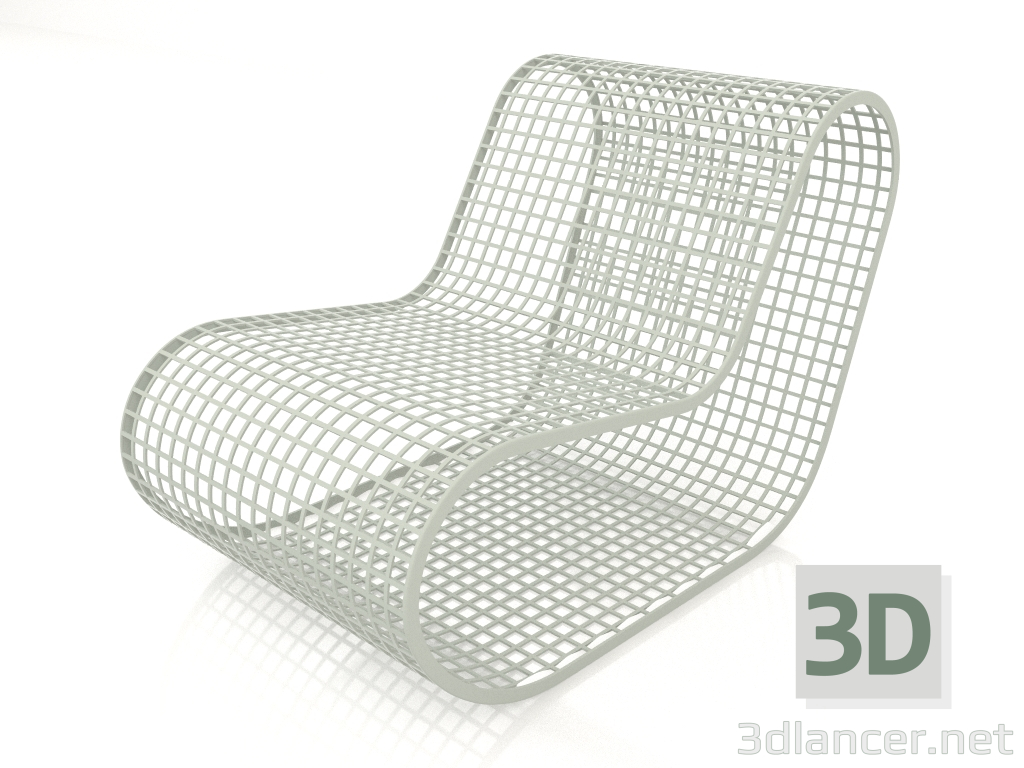 3d model Club chair without rope (Cement gray) - preview