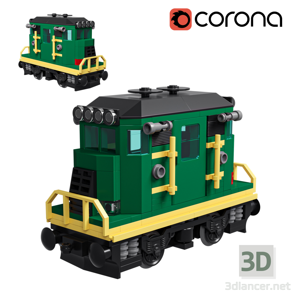 modello 3D di Train Mini Estintore Diesel-Elettrico Classe E comprare - rendering