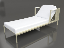 Chaiselongue mit erhöhter Kopfstütze (Gold)