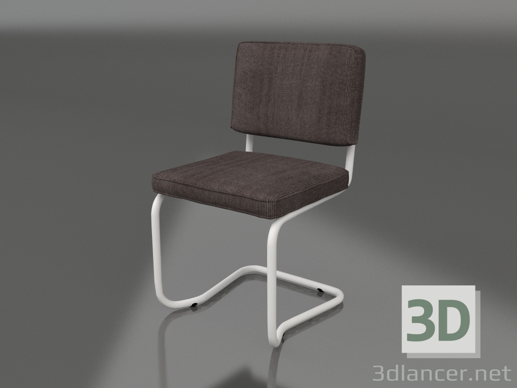 3d model Ridge Rib Kink Chair (Grey) - preview