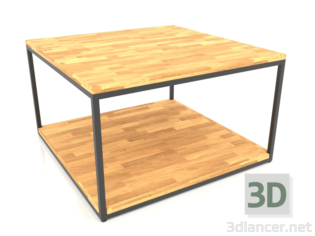 modèle 3D Table basse carrée à deux niveaux (WOOD FLOOR, 80X80X50) - preview