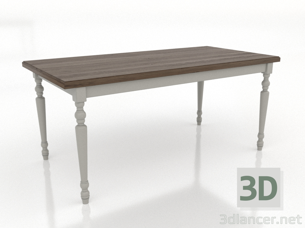 3d model Mesa de comedor 1600x800 mm (RAL 7044, nogal fresno aclarado) - vista previa 3d model Mesa de comedor 1600x800 mm (RAL 7044, nogal fresno aclarado) - vista previa