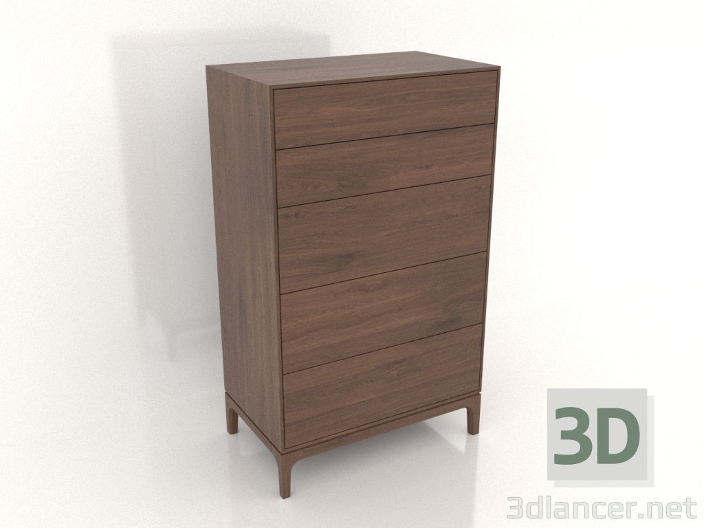 modèle 3D Commode FARGO 750x450x1250 mm (chêne tabac) - preview