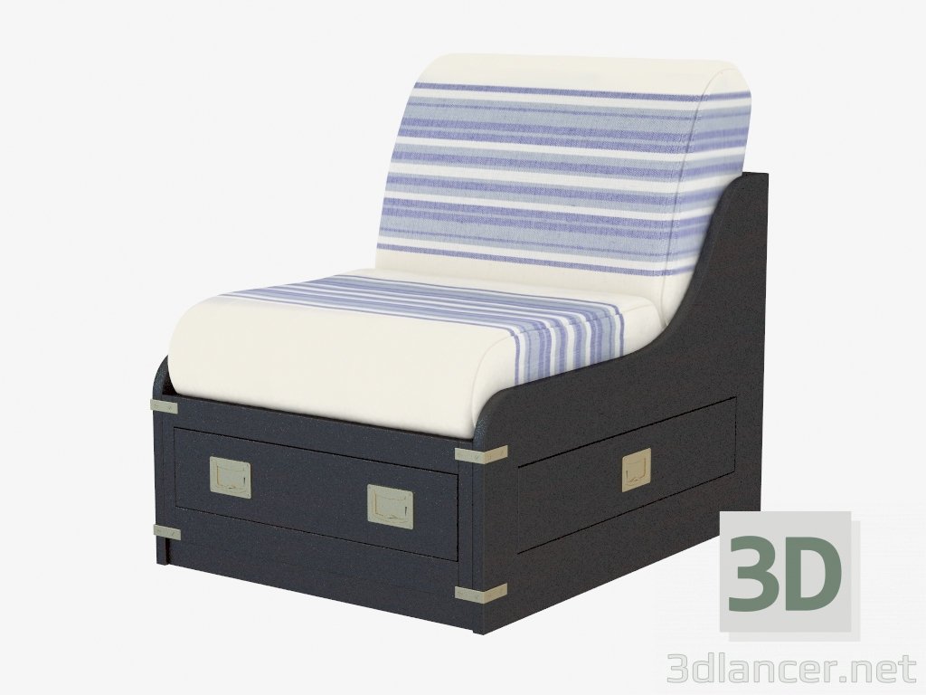 3d model Sillón con cajón sin brazos - vista previa