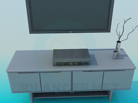 3D Modell Möbel für TV - Vorschau