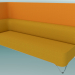 3D Modell Dreisofa mit Armlehne rechts, mit Leinwand (3RW) - Vorschau