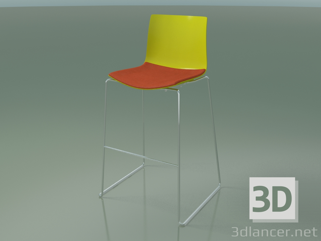 modello 3D Sgabello da bar 0305 (su uno scivolo, con un cuscino sul sedile, polipropilene PO00118) - anteprima