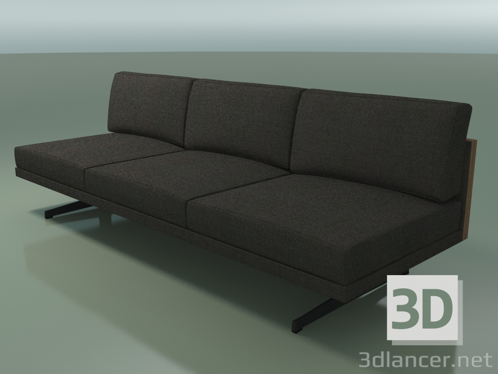 3d model Central module 5244 (Walnut, H-legs) - preview