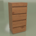 3d model Cajonera Mn 340 (Nogal) - vista previa