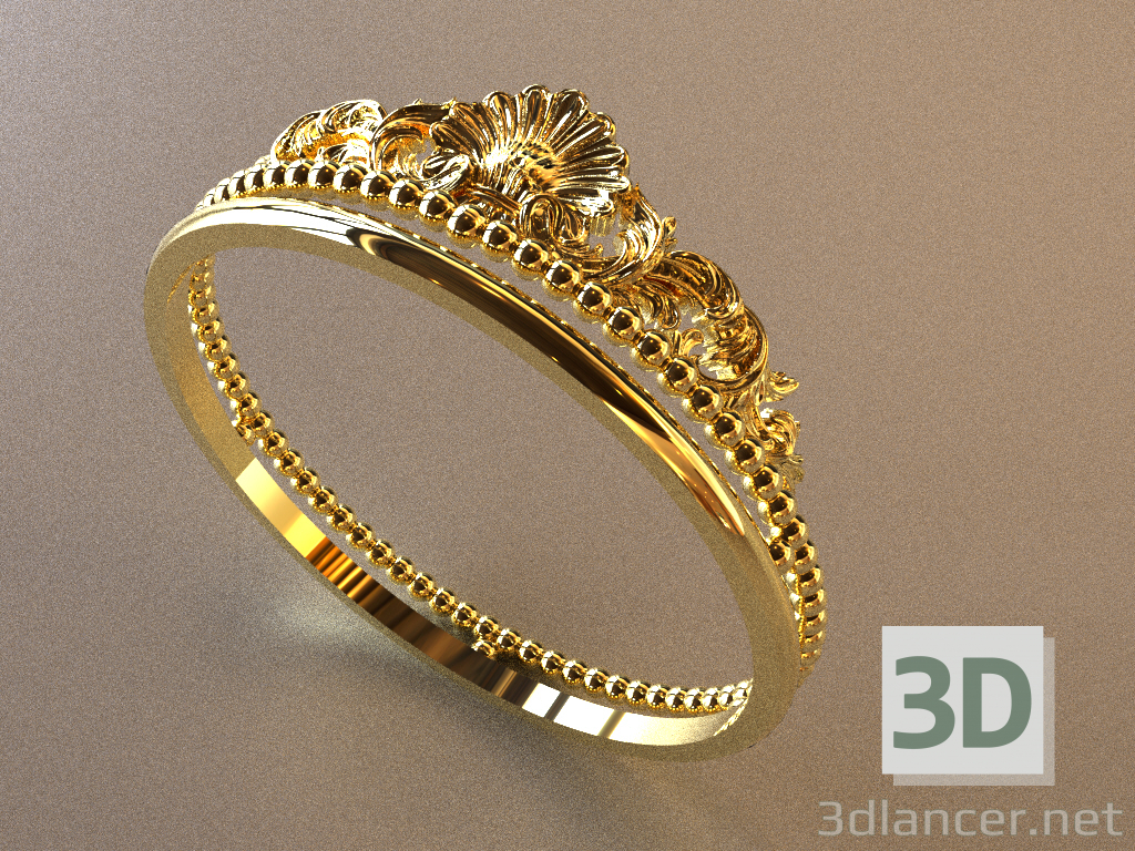 3d women's ring model buy - render