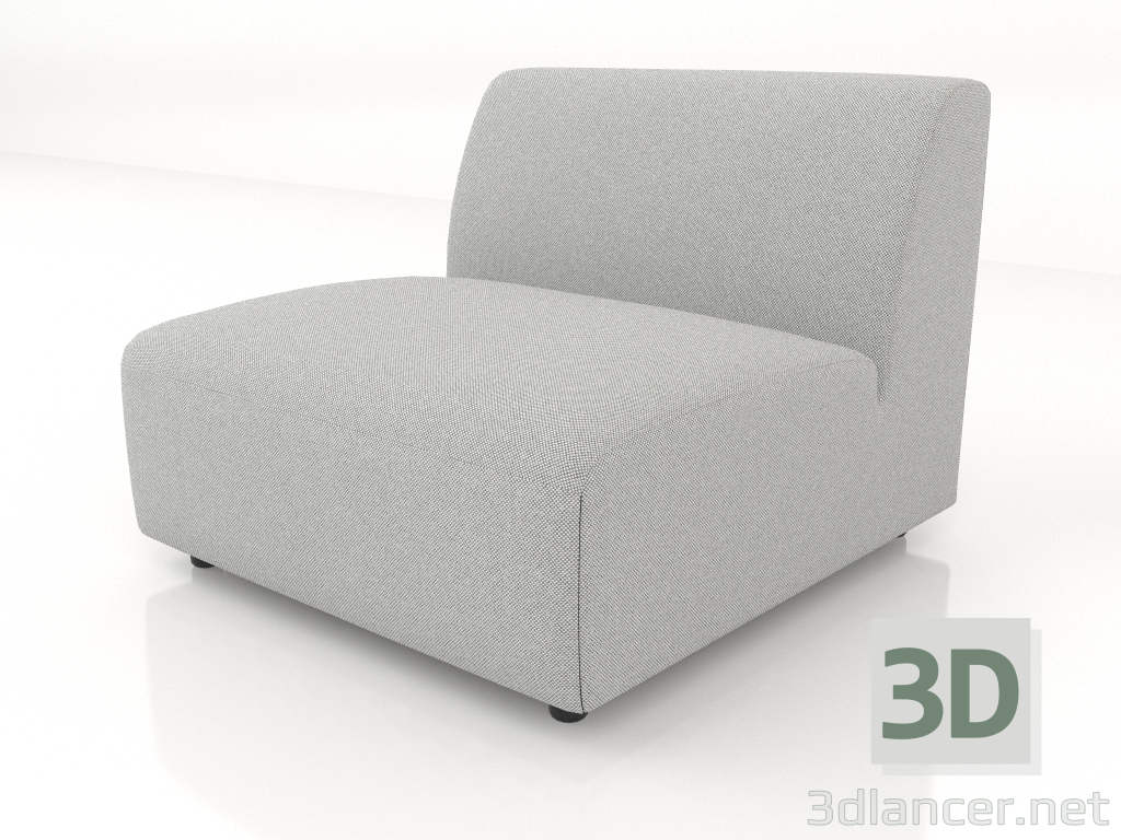 3D modeli Kanepe modülü 1 kişilik (L) 83x90 - önizleme