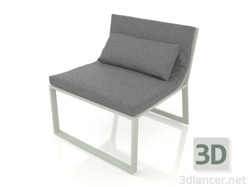 modello 3D Poltrona lounge (Grigio cemento) - anteprima