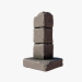 3d Broken Column model buy - render