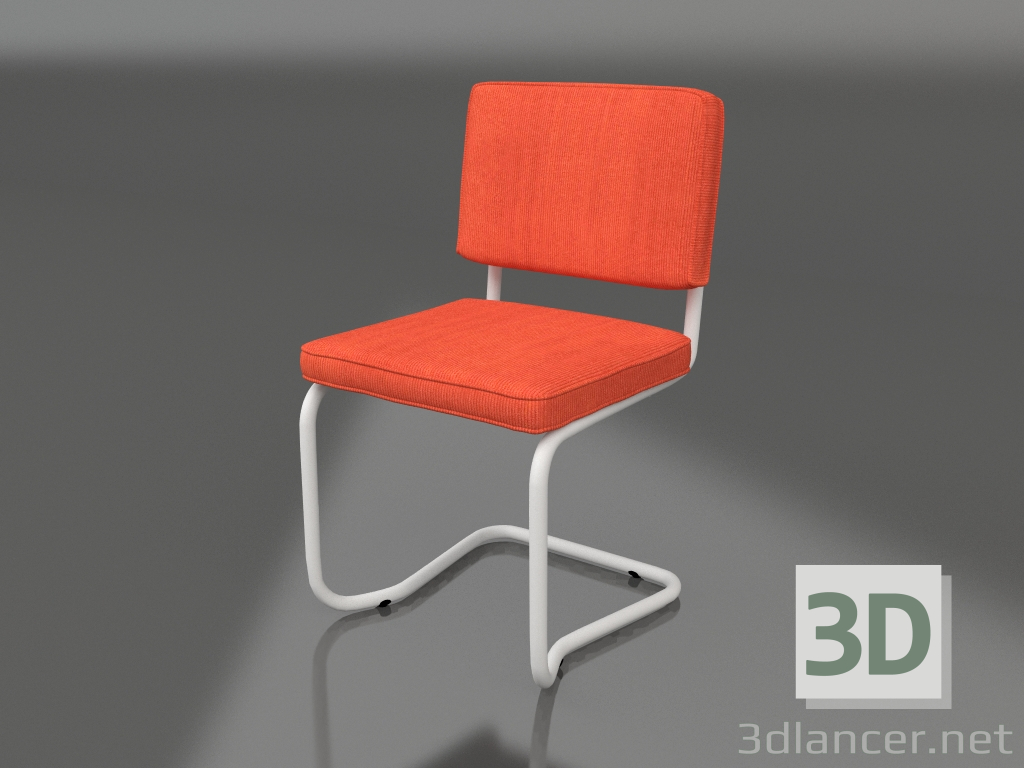 3d model Ridge Rib Kink Chair (Orange) - preview