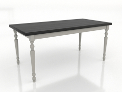 Tavolo da pranzo 1600x800 mm (RAL 7044, nero RAL 9005)