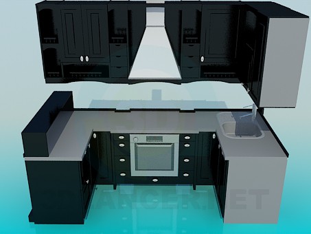 3d model Kitchen - preview