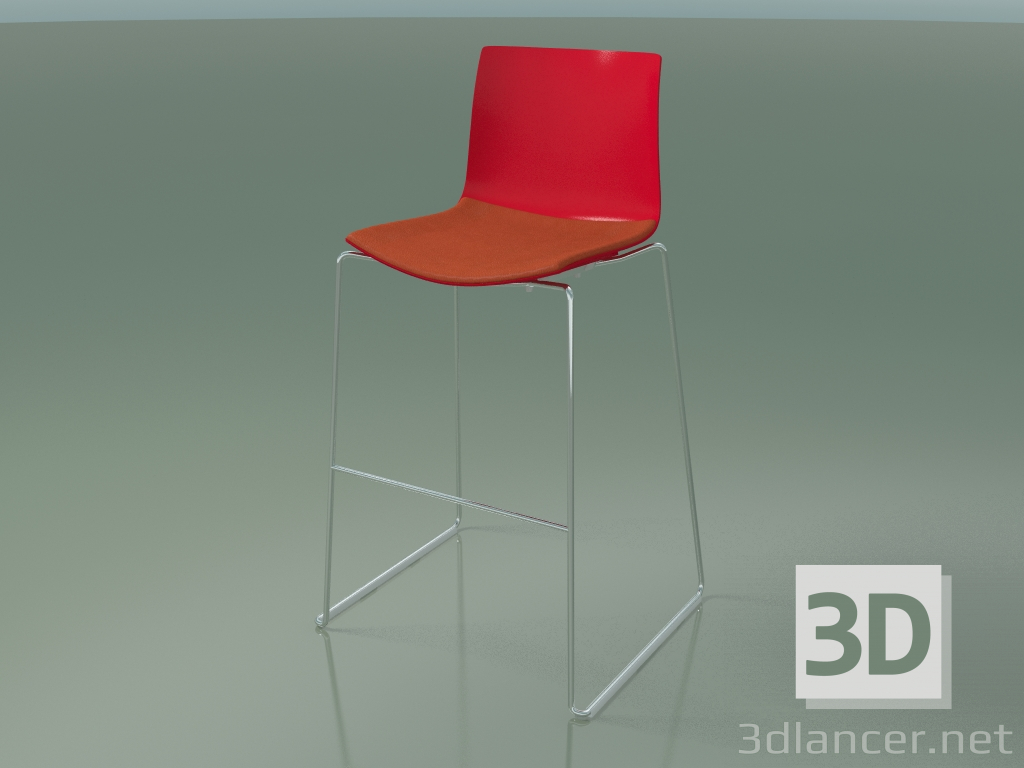 3d model Taburete de bar 0305 (en un tobogán, con una almohada en el asiento, polipropileno PO00104) - vista previa