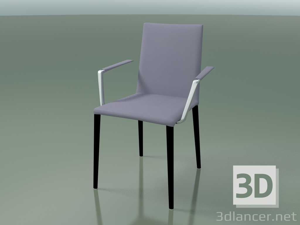 modello 3D Sedia 1709BR (H 85 cm, impilabile, con braccioli, con rivestimento in pelle, V39) - anteprima