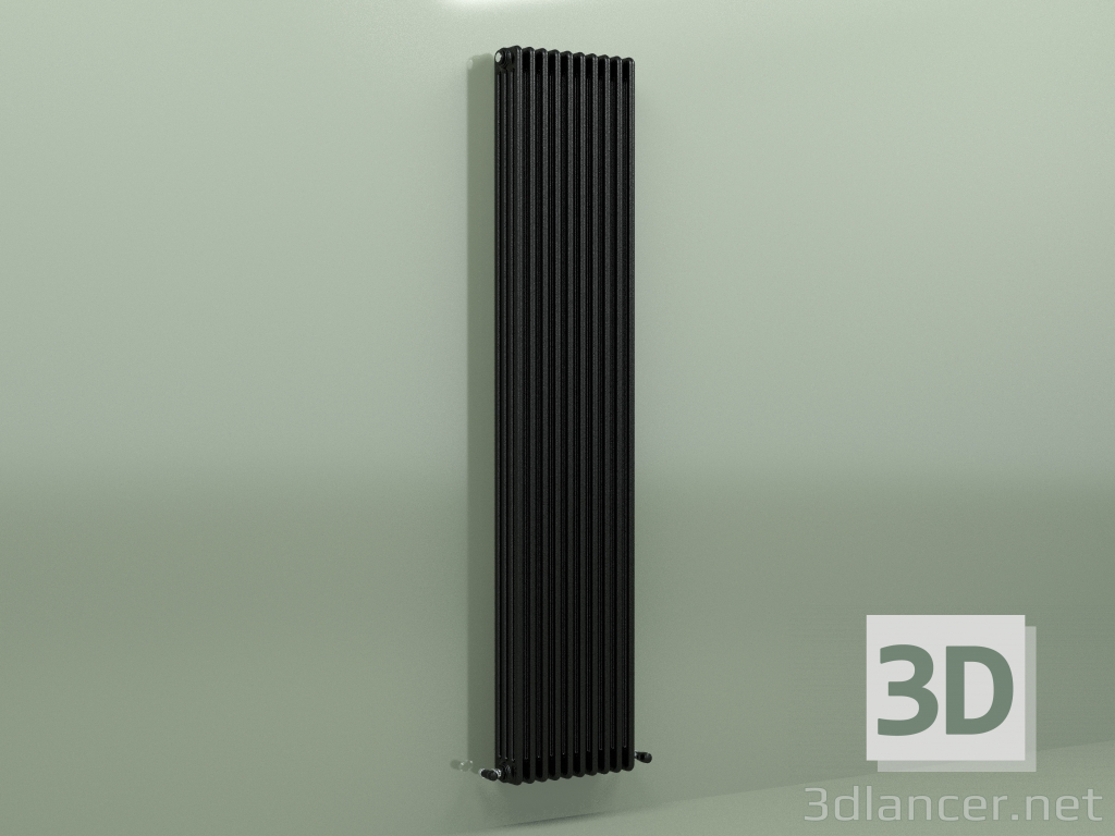 3d model Radiador TESI 4 (H 2200 10EL, Negro - RAL 9005) - vista previa