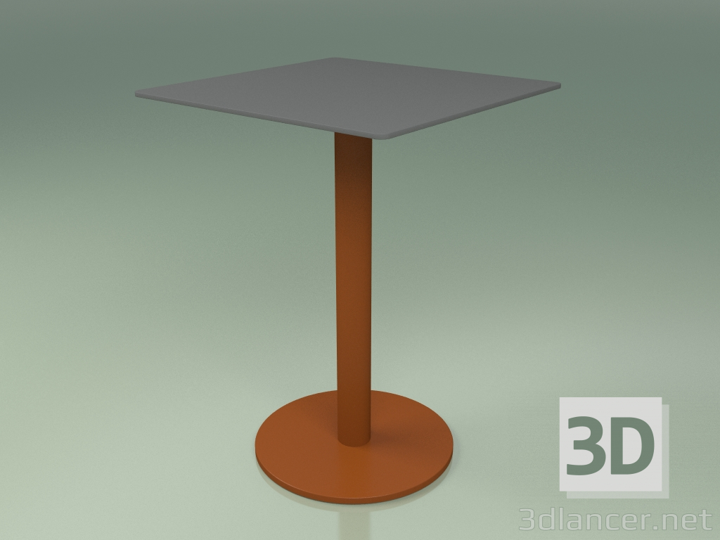 modello 3D Tavolo da bar 011 (metallo ruggine, HPL grigio) - anteprima