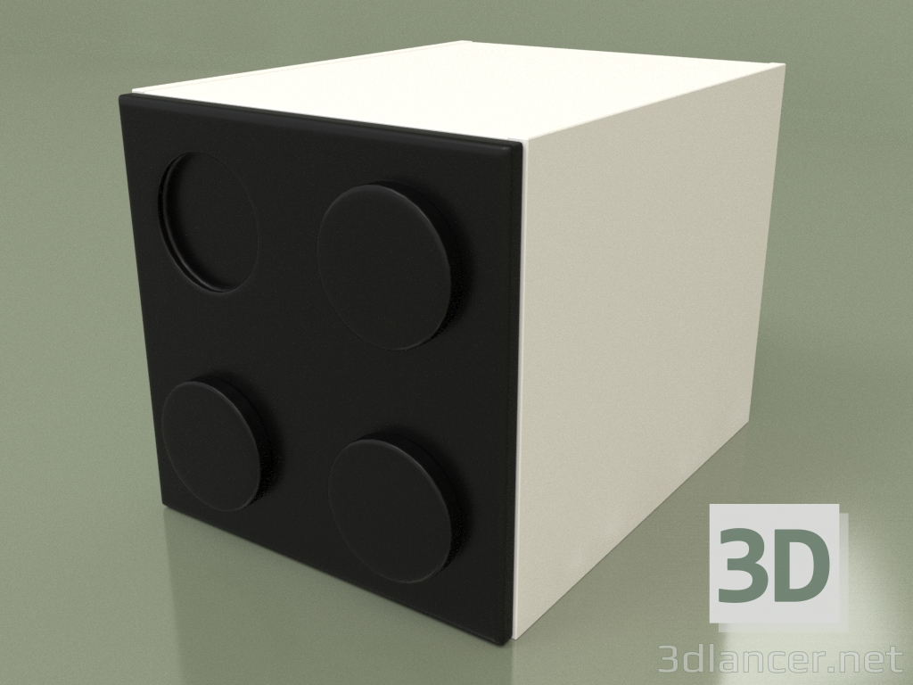 3d model Children's wardrobe-cube (Black) - preview