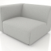 3d model Sofa module 1 seater (L) 83x90 with an armrest on the left - preview