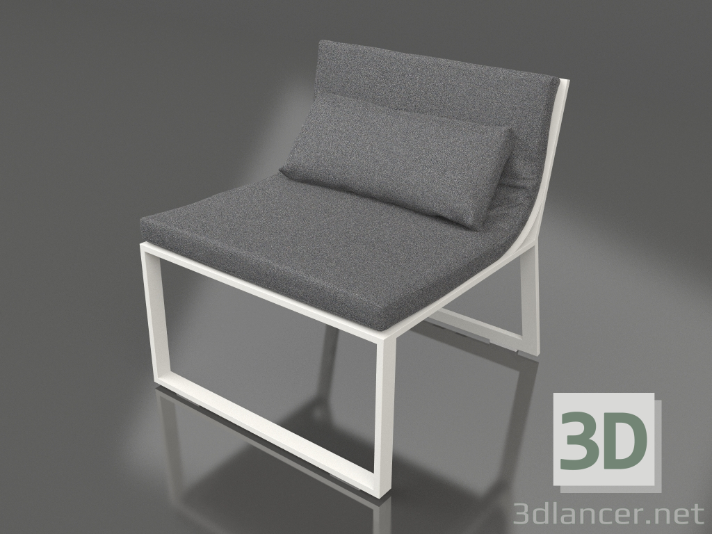 modello 3D Poltrona lounge (Grigio agata) - anteprima