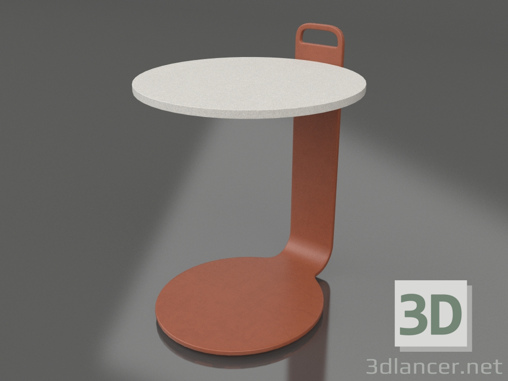 3d модель Стол кофейный Ø36 (Terracotta, DEKTON Sirocco) – превью