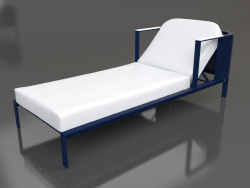 Chaise longue com apoio de cabeça elevado (azul noite)