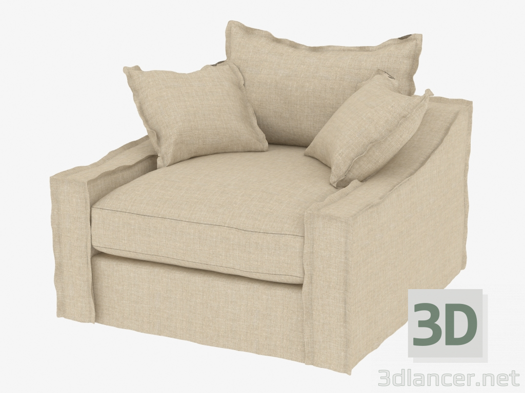 modello 3D Poltrona LEUVEN POLTRONA (7842.1101 Beige) - anteprima