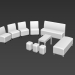 Modelo 3d quarto branco - preview