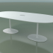 3d model Oval table 0666 with insulating sleeve for wires (H 74 - 250x121 cm, M02, V12) - preview