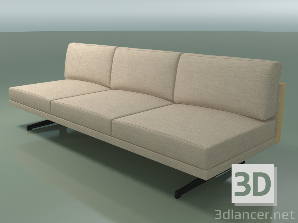 3d model Módulo central 5244 (Roble natural, patas en H) - vista previa