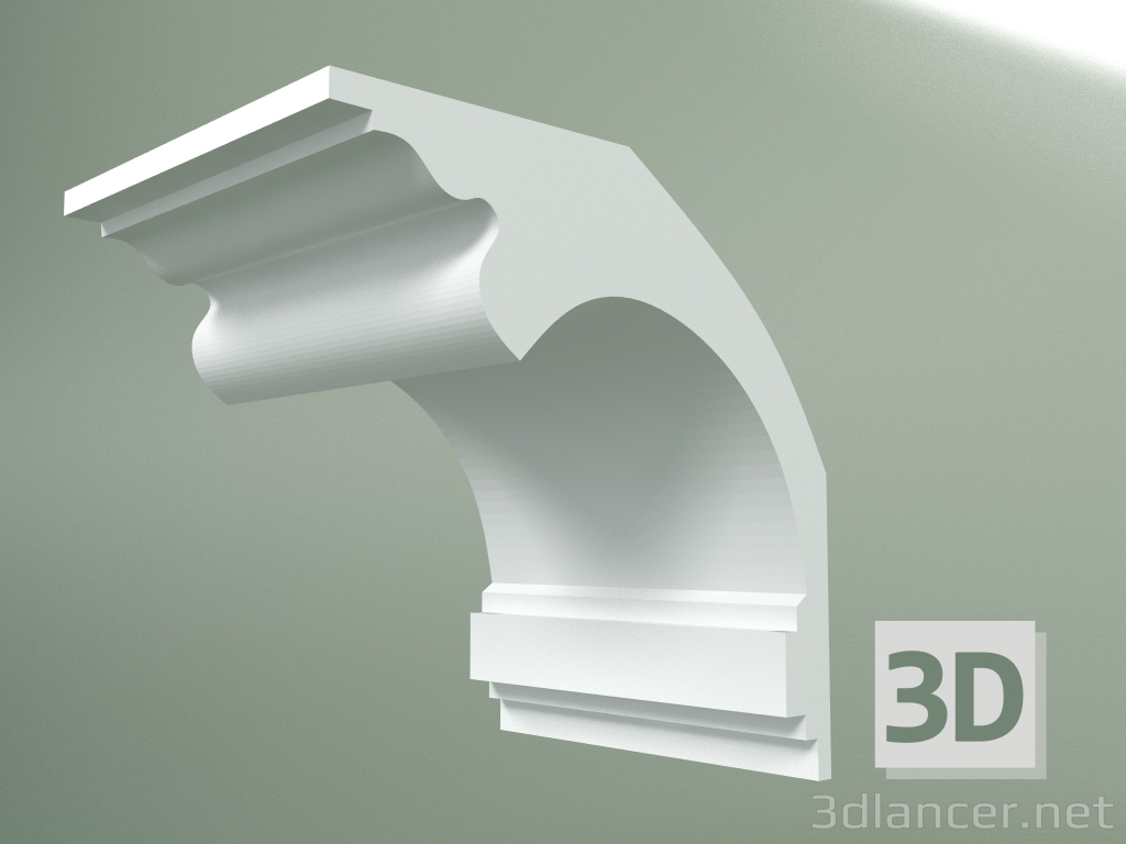 Modelo 3d Cornija de gesso (plinto de teto) KT120 - preview