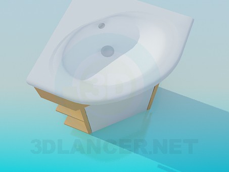 3D modeli Köşe vanity - önizleme