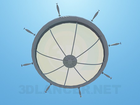 modello 3D Lampadario a bracci - anteprima