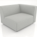 3d model Sofa module 1 seater (L) 83x90 with an armrest on the right - preview