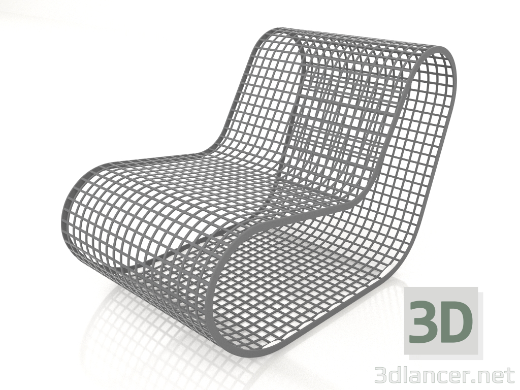 3d model Sillón club sin cuerda (Antracita) - vista previa