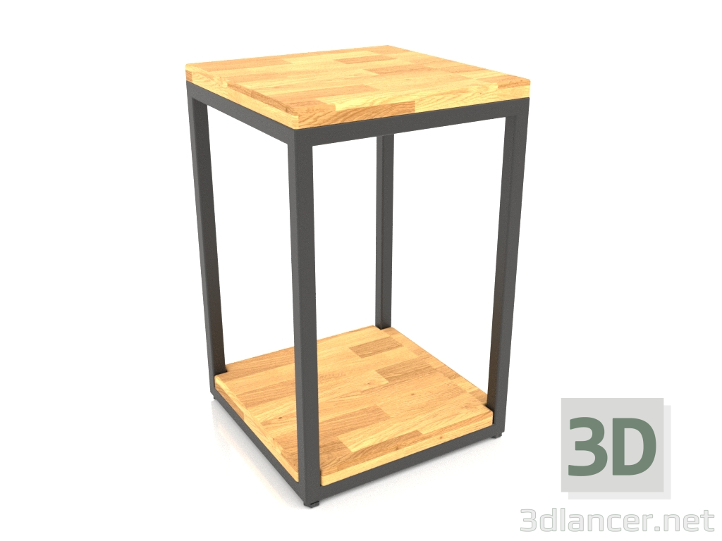 3d model Two-level square coffee table (WOOD FLOOR, 30X30X44) - preview