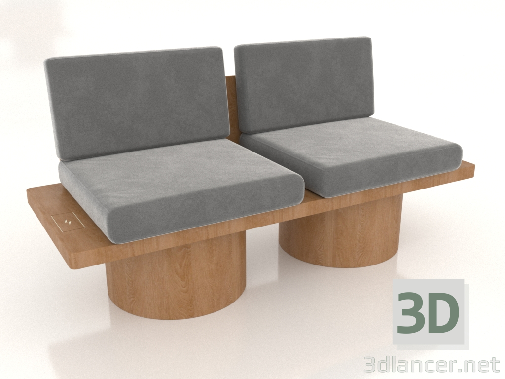 modello 3D Divano SU CILINDRI - anteprima