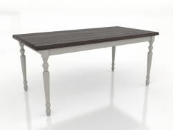 Table à manger 1600x800 mm (RAL 7044, frêne noyer)